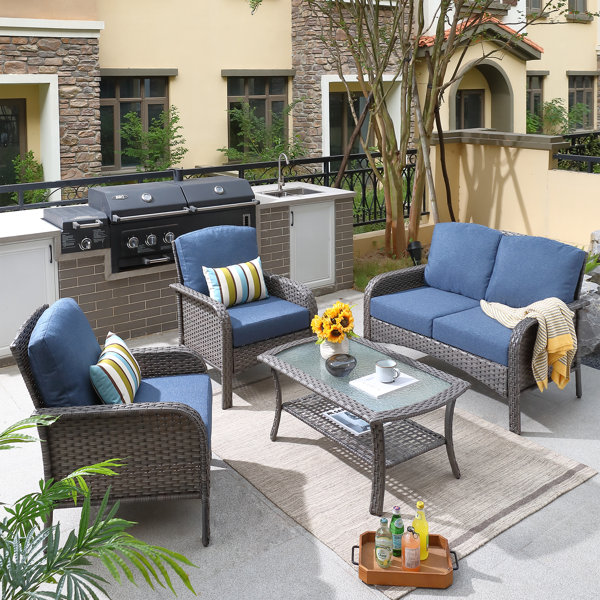 Hampton Bay Patio Set 4 Piece Wayfair